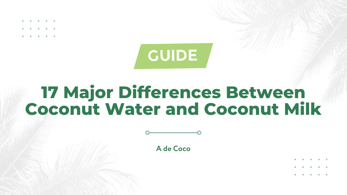 Major Differences Between Coconut Water and Coconut Milk